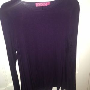 Boohoo Purple Flowy Shirt